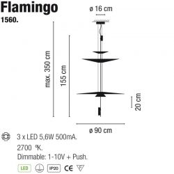 Lámpara Suspensión FLAMINGO 1510 Led Vibia