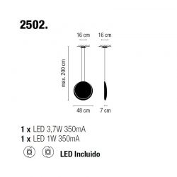 Lámpara Suspensión COSMOS 2502 Led Vibia