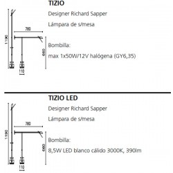 Table or Floor Lamp TIZIO Artemide
