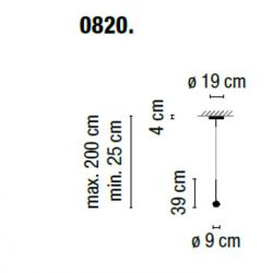 Lámpara Suspensión ALGORITHM Individual 0820 Vibia