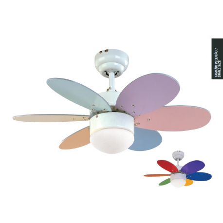 Ceiling Fan With Light Rainbow Colour Sulion