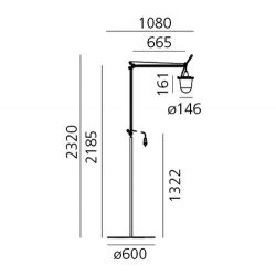 Lámpara Pie Exterior TOLOMEO LAMPIONE Artemide