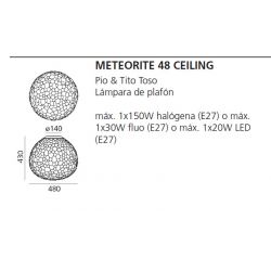 Lámpara Aplique/Plafón METEORITE PARETE/SOFFITO Artemide 