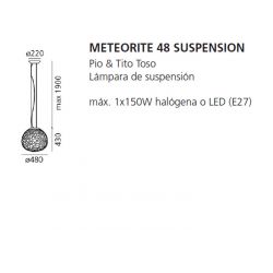 Lámpara Suspensión METEORITE SOSPENSIONE Artemide 