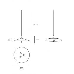 Suspension Lamp PLA Led Milan Iluminación