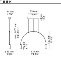 Suspension Lamp VOLTA DOUBLE Estiluz