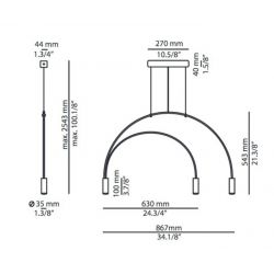 Suspension Lamp VOLTA TRIPLE Estiluz