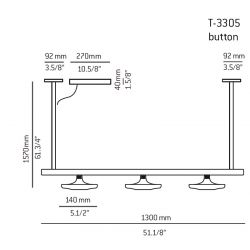 Suspensión Led BUTTON (carril 3) de Estiluz