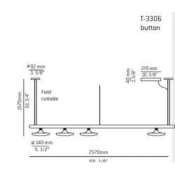 Suspensión Led BUTTON (carril 3) de Estiluz