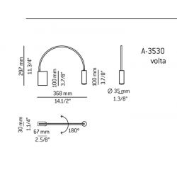 Lámpara Aplique VOLTA  A-3530 (Pequeño) Estiluz