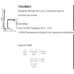 Lámpara TOLOMEO Clásico Artemide (Sólo Cuerpo)