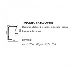 Lamp TOLOMEO BASCULANTE Artemide (Sólo Cuerpo)