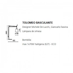 Lámpara TOLOMEO BASCULANTE Artemide (Sólo Cuerpo)