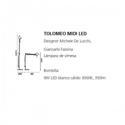 TOLOMEO MIDI LED Artemide (Only Body)