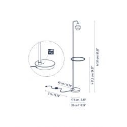 Floor Lamp DROP P/01 Tray Bover