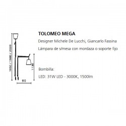 Lámpara TOLOMEO MEGA LED Artemide (Sólo Cuerpo)