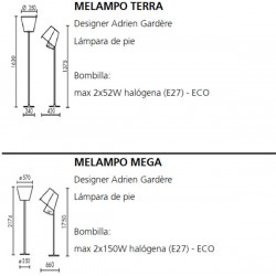 Lámpara de Pie MELAMPO Terra Artemide