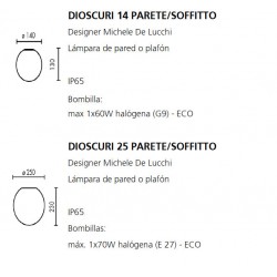 Aplique o Plafón DIOSCURI 14 Artemide