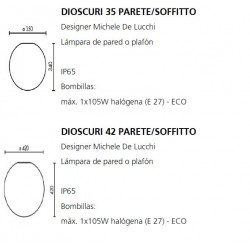 Wall or Ceiling Lamp DIOSCURI 35 Artemide