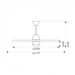 Ventilador con Luz SWING ECO Italexport (Diam. 127)