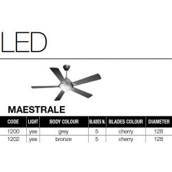 Ventilador con Luz MAESTRALE LED Italexport (Diam. 128)