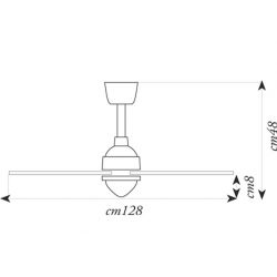 Ventilador con Luz MAESTRALE LED Italexport (Diam. 128)