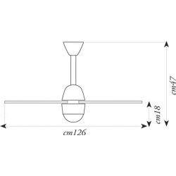 Ceiling Fan With Light SFERA LED Italexport (Diam. 127)