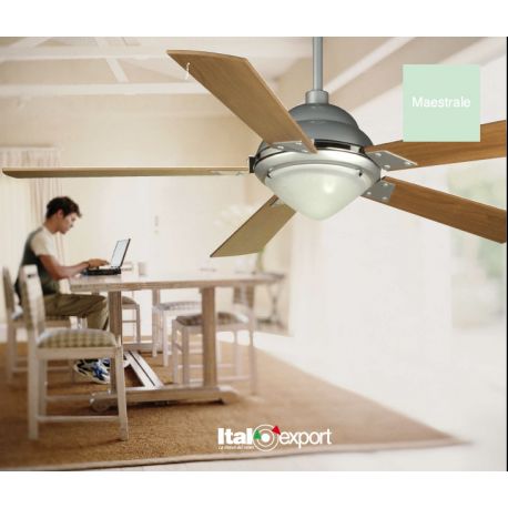 Ceiling Fan With Light MAESTRALE LED Italexport (Diam. 128)