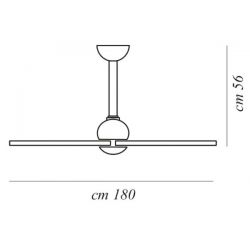 Ceiling Fan With Light CENTOTTANTA LED Italexport (Diam. 127)