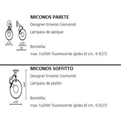 Aplique o Plafón MICONOS Artemide