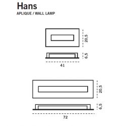 Lámpara Aplique HANS 41 Carpyen (Rectangular)