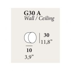 Wall or Ceiling lamp GEA 30 by LZF Lamps