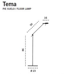 Lámpara de Pie Led TEMA Carpyen