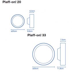 Wall or Ceiling Lamp PLAFF-ON! Marset