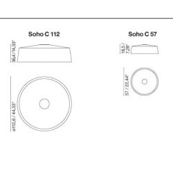 Lámpara Plafón Led SOHO C57 Marset