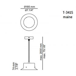 Led Suspension Lamp MAINE T-3415 Estiluz