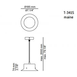 Lámpara de Suspensión Led MAINE T-3415 Estiluz