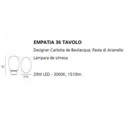 Lámpara de Mesa Led EMPATIA 36 Artemide