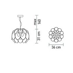 Lámpara de Suspensión FLORA S Slamp