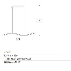 Suspensióin Led SERPENTINE Fontana Arte