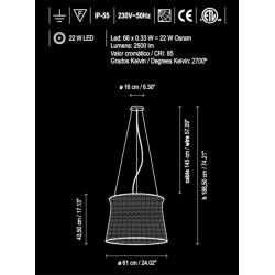 Suspension Led SYRA 60 Outdoor Bover