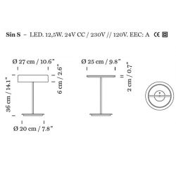 Led Table Lamp SIN S Santa & Cole