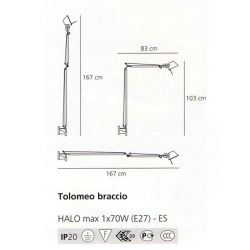 Lámpara Aplique TOLOMEO BRACCIO Artemide