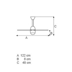 Ceiling Fan With Light SCIROCCO LED Italexport (Diam. 122)