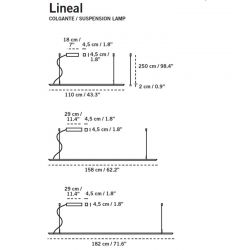 Led Suspension Lamp LINEAL Carpyen (110 cms)