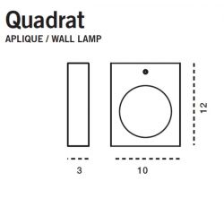 Led Wall Lamp QUADRAT Carpyen