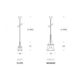 Suspension Lamp FLUTE-MAGNUM Fontana Arte