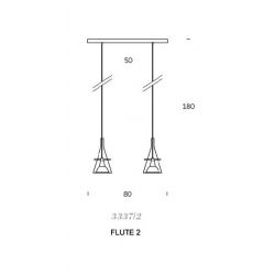 Suspension Lamp FLUTE 2-3 Fontana Arte