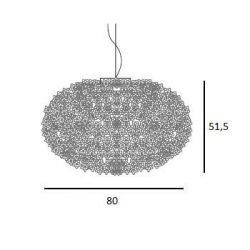 Lámpara Suspensión BLOOM ELÍPTICA Kartell