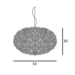 Lámpara Suspensión BLOOM ELÍPTICA Kartell